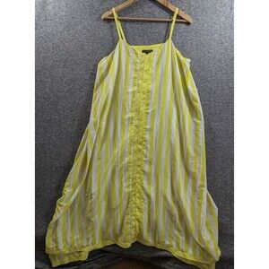 Lane Bryant Dress Maxi Length Multicolor Spaghetti Strap Shark Bite Hem Sz 14/16